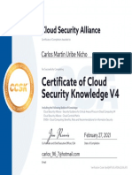 Certificate of Cloud Security Knowledge CCSK 1614563879