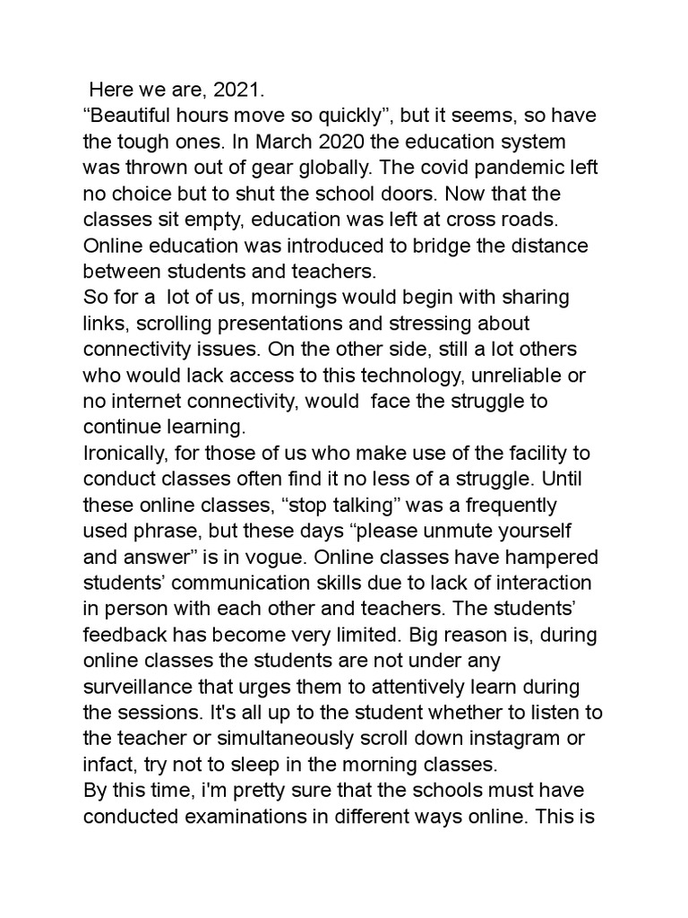 Impact of Pandemic On Education | PDF | Educational Technology | Cognition