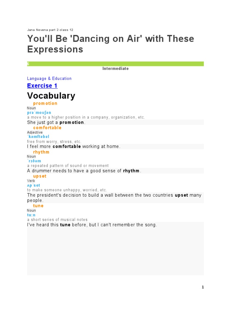 You'll Be 'Dancing on Air' with These Expressions Understanding Common Idioms Through Dance