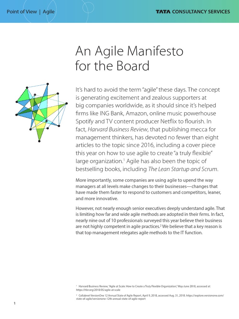 An Agile Manifesto For The Board | PDF | Agile Software Development ...