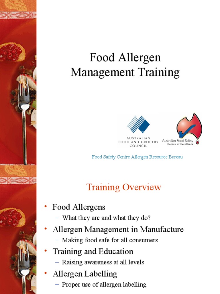 Food Allergen Management Training | PDF | Food Allergy | Allergy