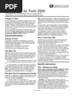 Instructions For Form 2220: Underpayment of Estimated Tax by Corporations