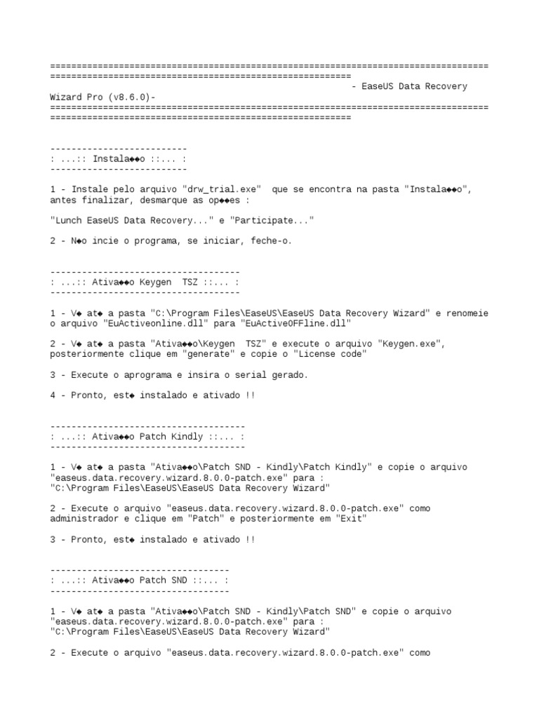 Instruções | PDF