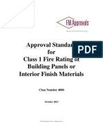 Approval Standard For Class 1 Fire Rating of Building Panels or Interior Finish Materials