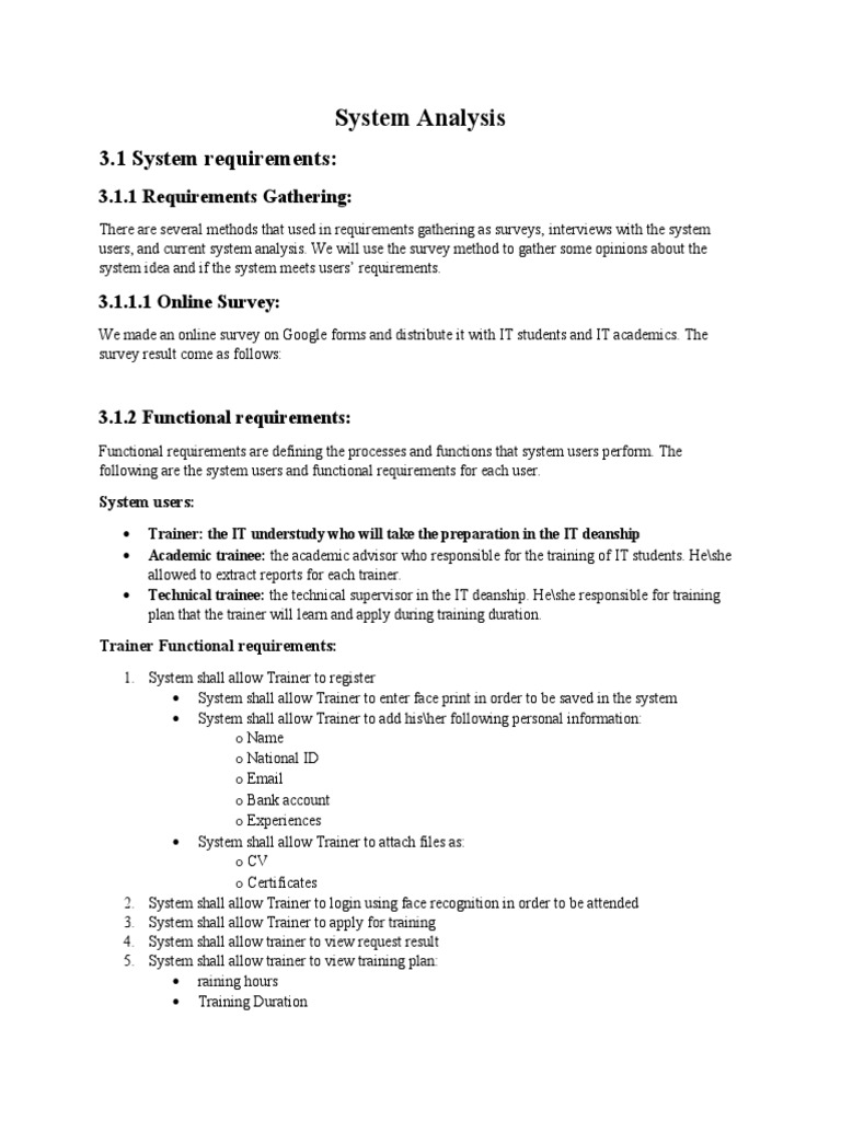 System Analysis PDF Use Case System