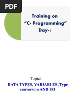 Training On "C-Programming" Day-1