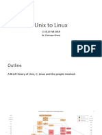 Unix To Linux: CS 3113 Fall 2018 Dr. Christan Grant
