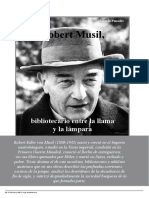 Robert Musil,: Bibliotecario Entre La Llama y La Lámpara