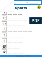 Sports Worksheet Spelling Practice