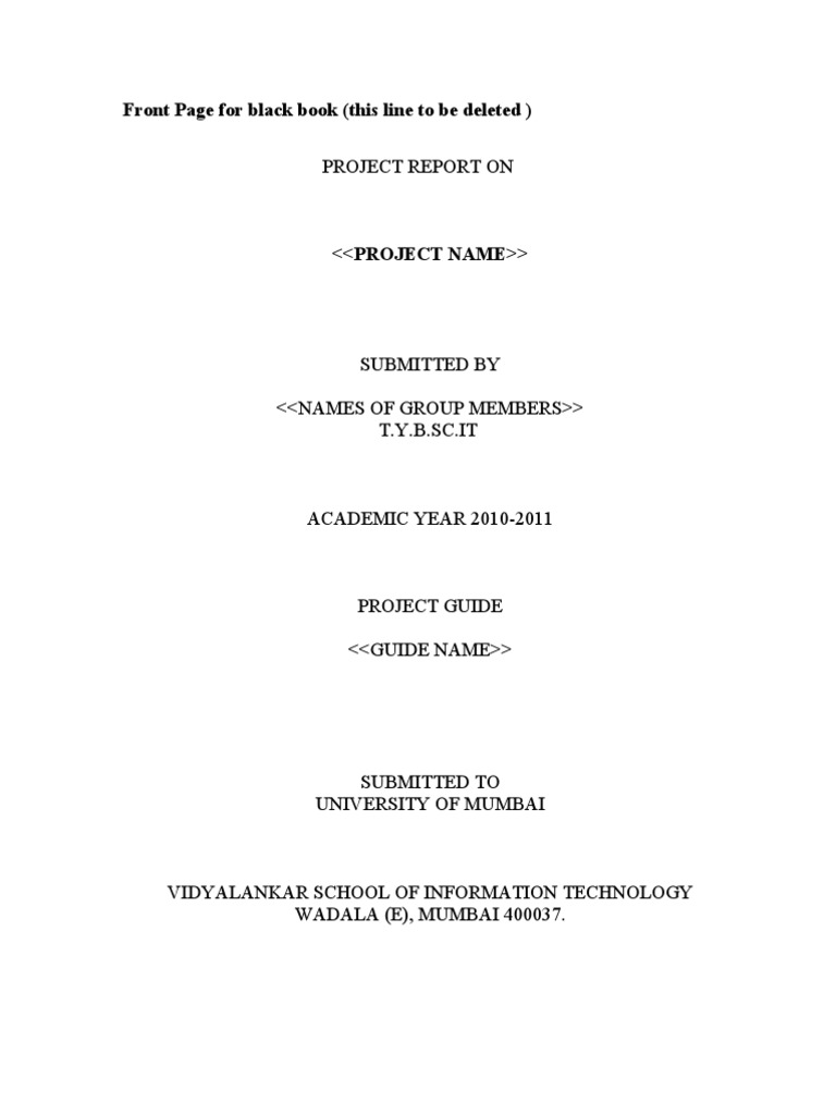 Project Report Format Areas Of Computer Science Computing