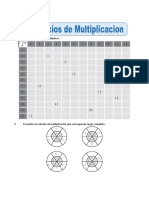 Ficha Multiplicacion Ejercicios para Cuarto de Primaria