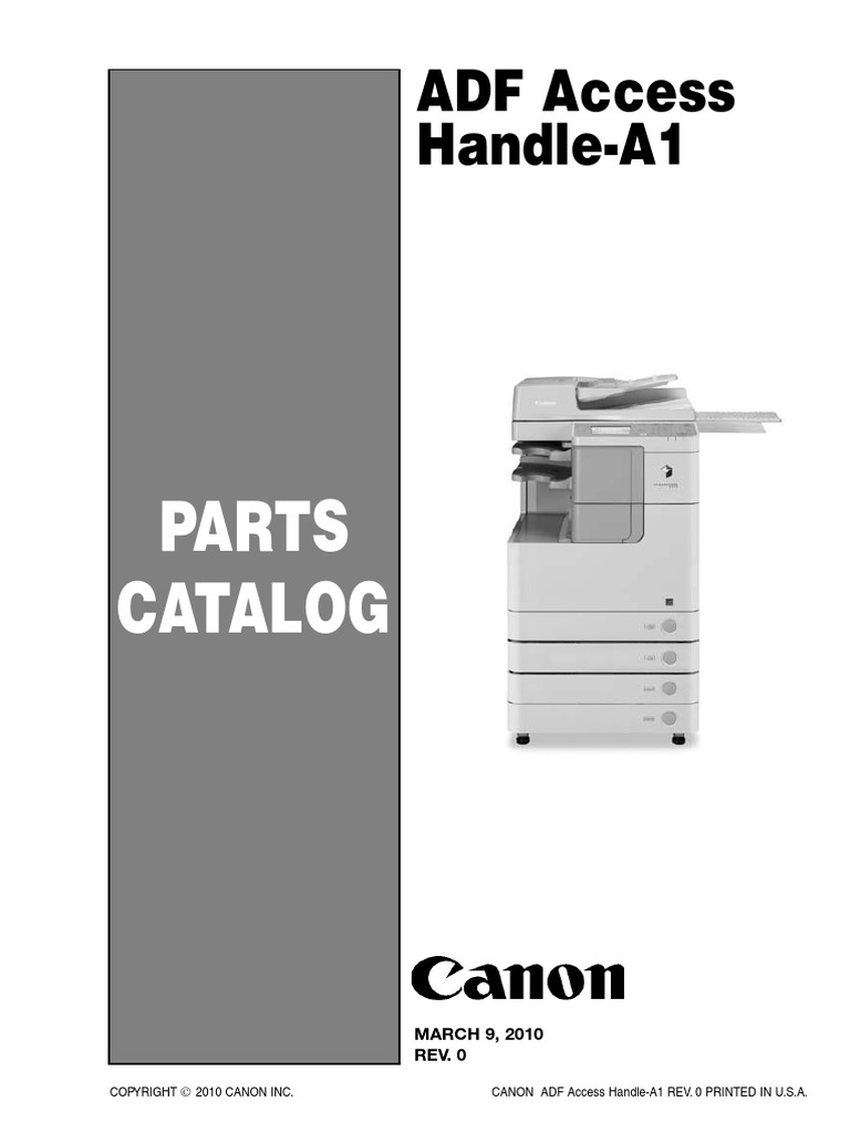 ADF Access Handle A1 Parts List | PDF