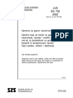 JUS EN 730-2002 Oprema Za Gasno Zavarivanje