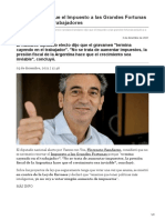 Randazzo Dijo Que El Impuesto A Las Grandes Fortunas Perjudica A Los Trabajadores