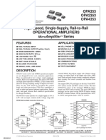 OPA353 OPA2353 OPA4353: Micro Features Applications