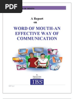 Word of Mouth-An Effective Way of Communication: A Report On