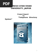 Download Project Report on Telephone Directory System by Birendra Kumar Rajput SN54445166 doc pdf
