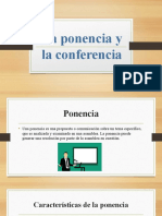 La Ponencia y La Conferencia