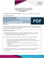 Activity Guide and Evaluation Rubric - Task 1 - The Role of The Materials Designer.