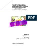 Trabajo Nutricion. Yorbelis Miranda v-16169845 Ing. Sistemas Secc. (F)