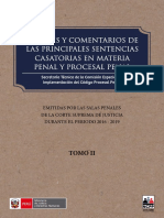 Análisis y Comentarios de Las Principales Sentencias Casatorias en Materia Penal y Procesal Penal Tomo II LP