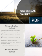 L3. Universal Values