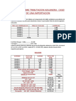 Ejercicio Sobre Tributacion Aduanera