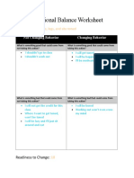 Decisional Balance Worksheet: To Get My Arms, Legs, and Abs Toned