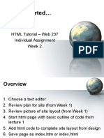 Getting Started : HTML Tutorial - Web 237 Individual Assignment Week 2