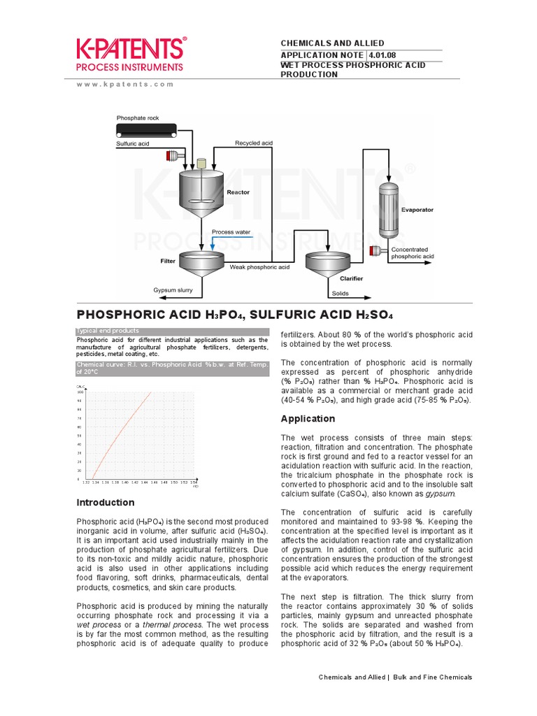 Wet Process for Phosphoric Acid Production | PDF | Phosphoric Acid ...