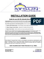 Installation Guide: Guide For Your AZ-125, Azimuth Drive Solar Tracker