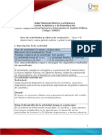 Guía de Actividades y Rúbrica de Evaluación - Unidad 3 - Tarea 4 - E-Government, Nueva Gestión Pública y Gobierno Abierto