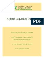 Reporte de Lectura Unidad 1 - Ramon Alejandro Diaz Reyes 21020669