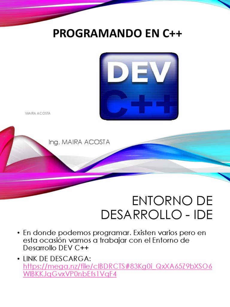 Introducción a DEV C++ en C++ | PDF | C ++ | Lenguaje de programación