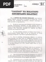 Sample Form of Sworn Statement Tagalog | PDF