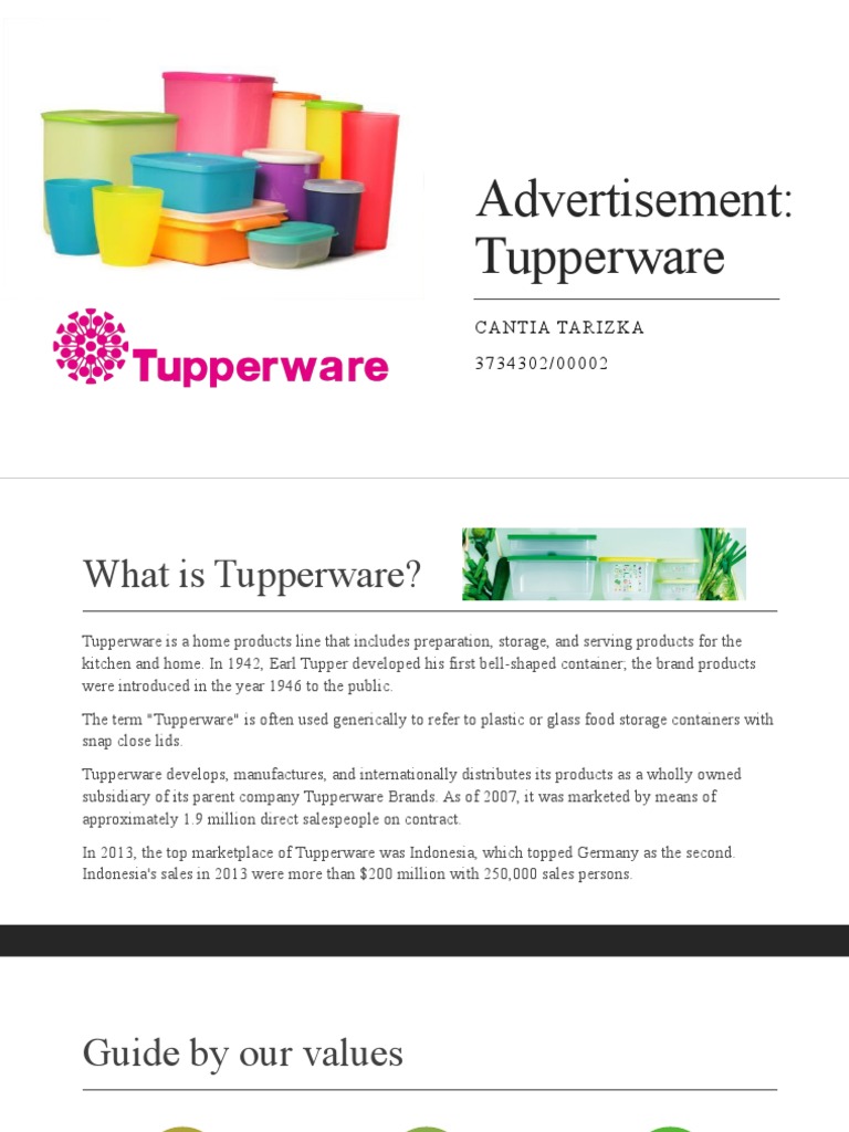 Tupperware: History and Marketing Strategy | PDF | Sales | Marketing