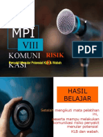 MPI 6 Komunikasi Risiko Penyakit Menular Potensial KLB Dan Wabah