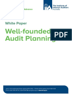 Well-Founded Audit Planning