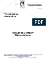 Manual de Montaje y Mantenimiento Termometros Bimetalicos