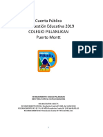 Cuenta Publica Colegio Pillanlikan 2019