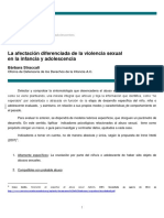 Afectacion Diferenciada de La Violencia Sexual en La Infancia y Adolescencia