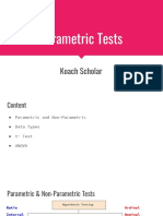 Parametric Tests: t-Tests and ANOVA