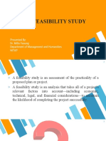 Feasibility Study: Presented By: Dr. Millo Yasung Department of Management and Humanities Nitap