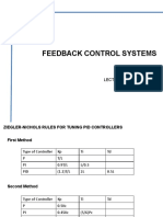 Feedback Control Systems: Lecture Notes-12/12