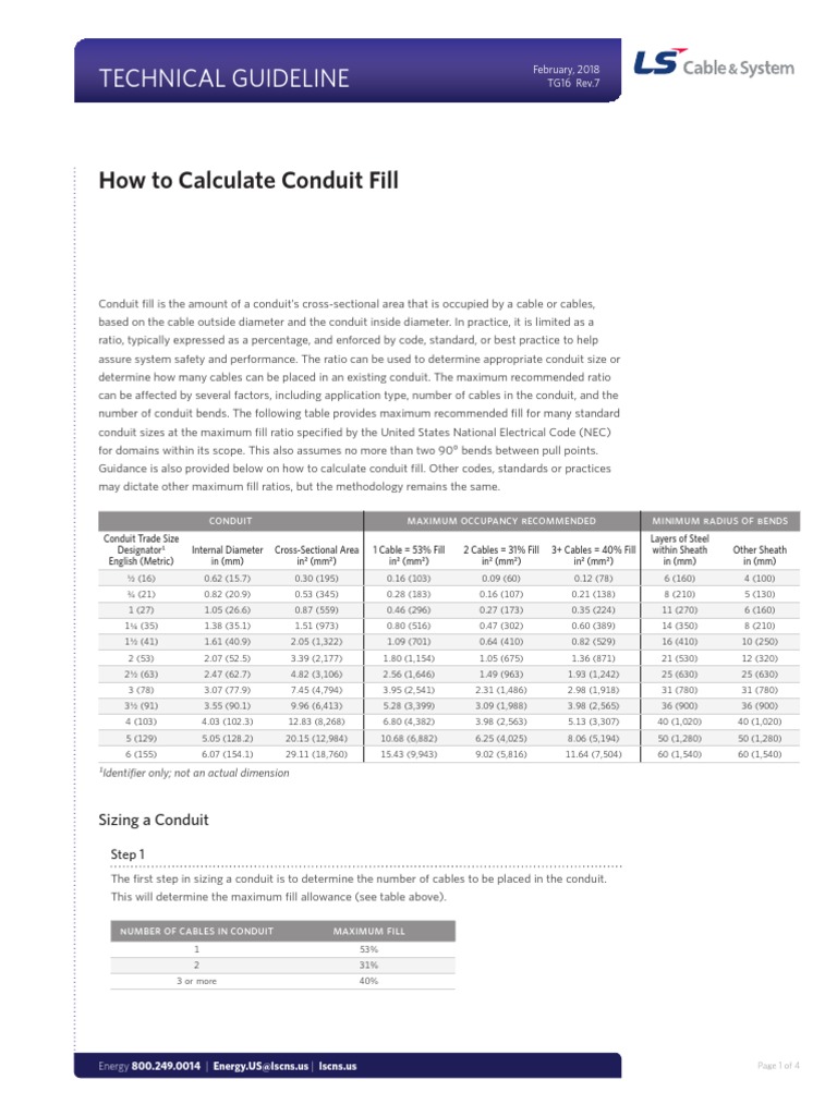 How To Calculate Conduit Fill PDF Coaxial Cable Electricity