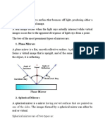 What Is A Mirror?: Having Curved Surfaces That Are Painted On One of The Sides Spherical Mirrors Are of Two Types As