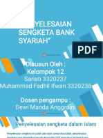 Kelompok 12 Penyelesaian Sengketa Bank Syariah