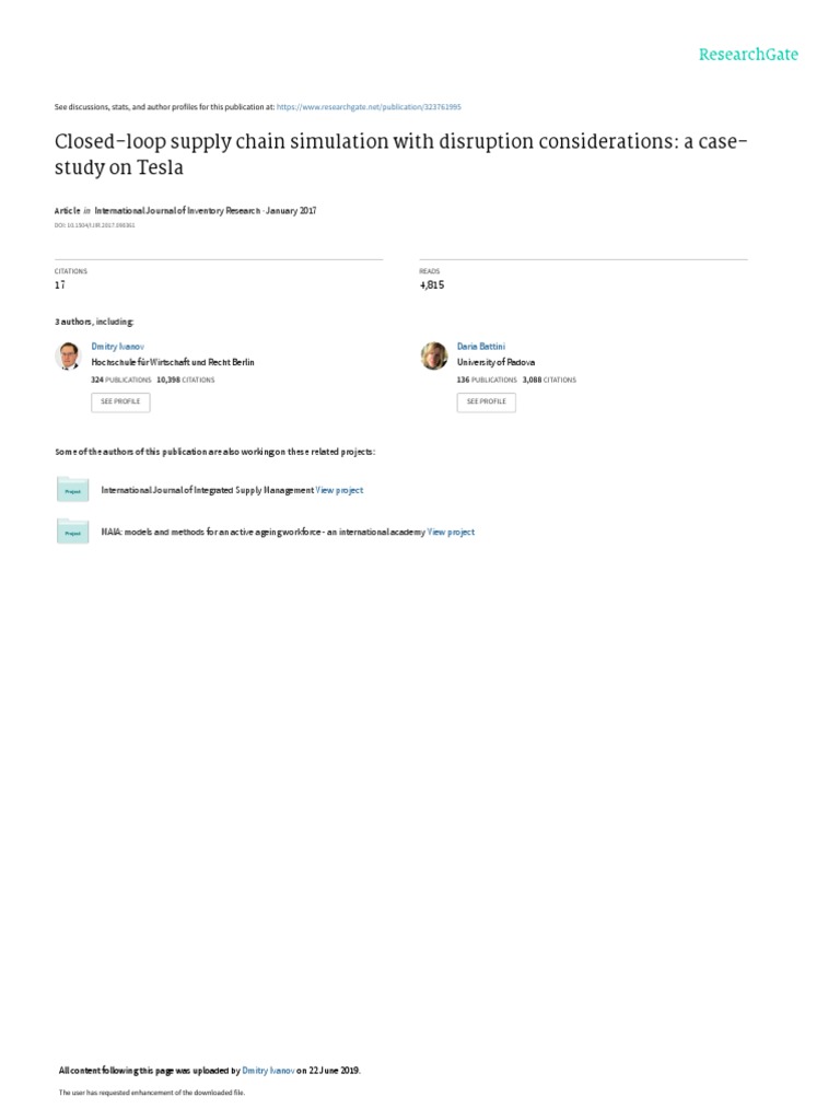 Tesla Closed Loopd Supply Chain | PDF | Electric Vehicle | Business