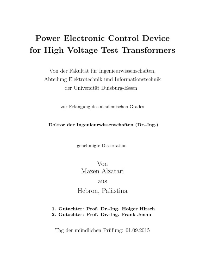 Power Electronic Control Device Alzatari Diss PDF Electrical