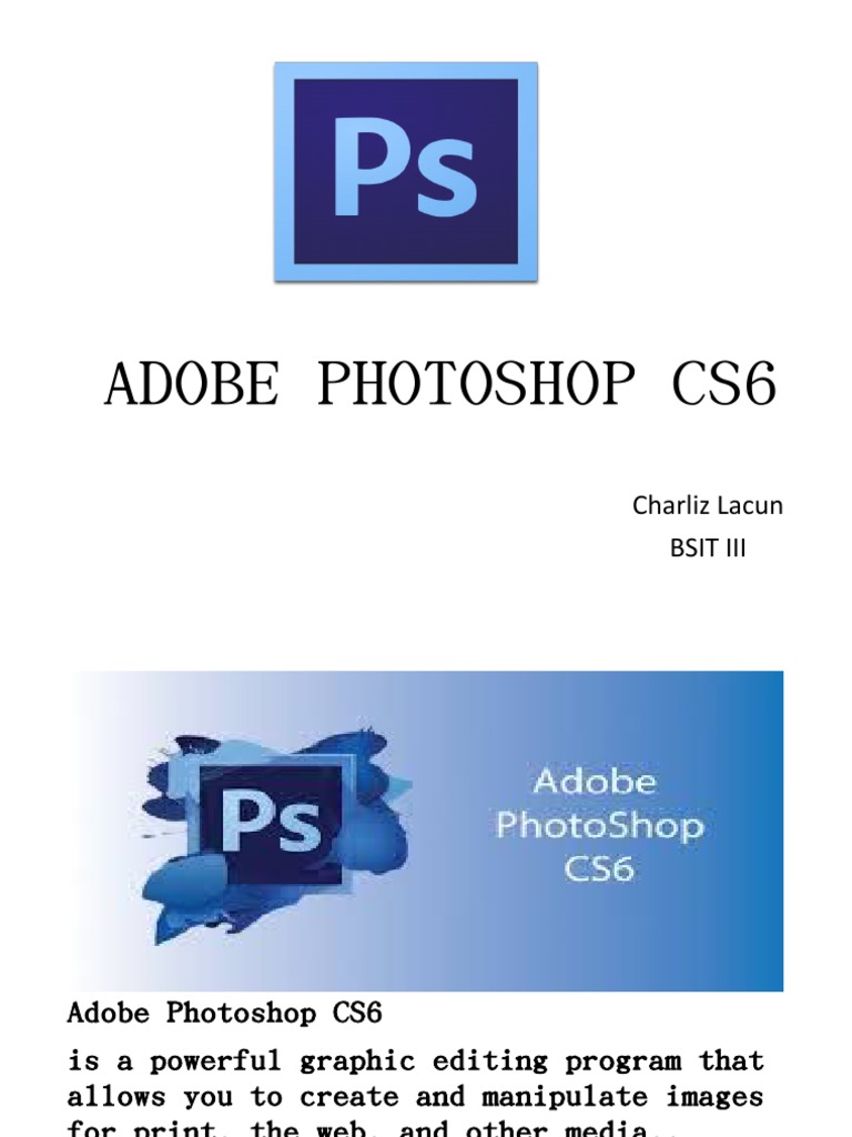 Adobe Photoshop CS6 Overview and Features | PDF | Computers